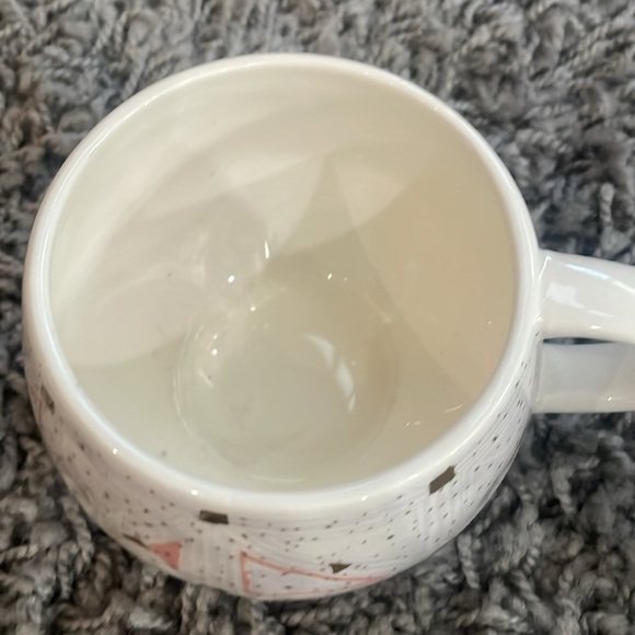 Anthropologie Oleanna Pink Gold Geometric Pattern Ceramic Coffee Mug Cup New - Picture 3 of 8